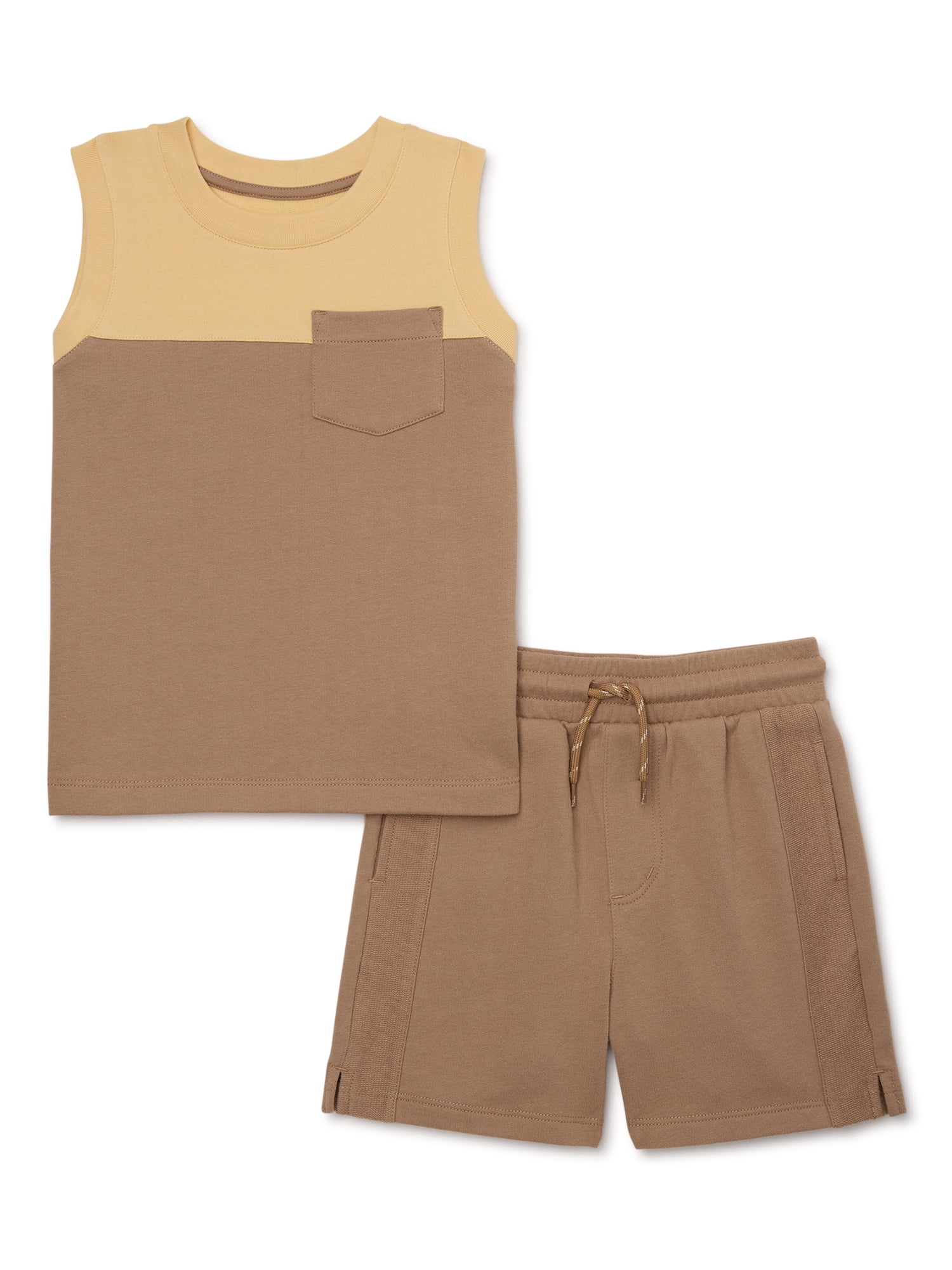 Wonder Nation Toddler Boys Tank Top and Shorts Set, 2-Piece, Sizes 12M-5T