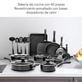thumbnail image 2 of Bateria De Sartenes De Aluminio Bateria De Cocina Con Revestimiento Antiadherente Juego De Ollas Incluye 42 Piezas Set De Ollas Y Sartenes Con mangos Ergonomicos (Negra), 2 of 9