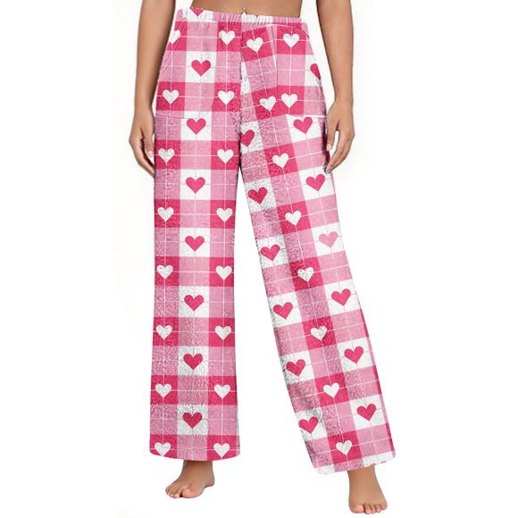 Birdeem Women's Warm Pajama Pants, Fleece Sleepwear with Pockets, Print Design, Women's Pajama Pants, Fleece Pajamas Women