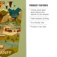 thumbnail image 3 of Canada, Jasper to Banff, Geometric, Contour Birch Wood Wall Sign (6x9 Rustic Home Decor, Ready to Hang Art), 3 of 5