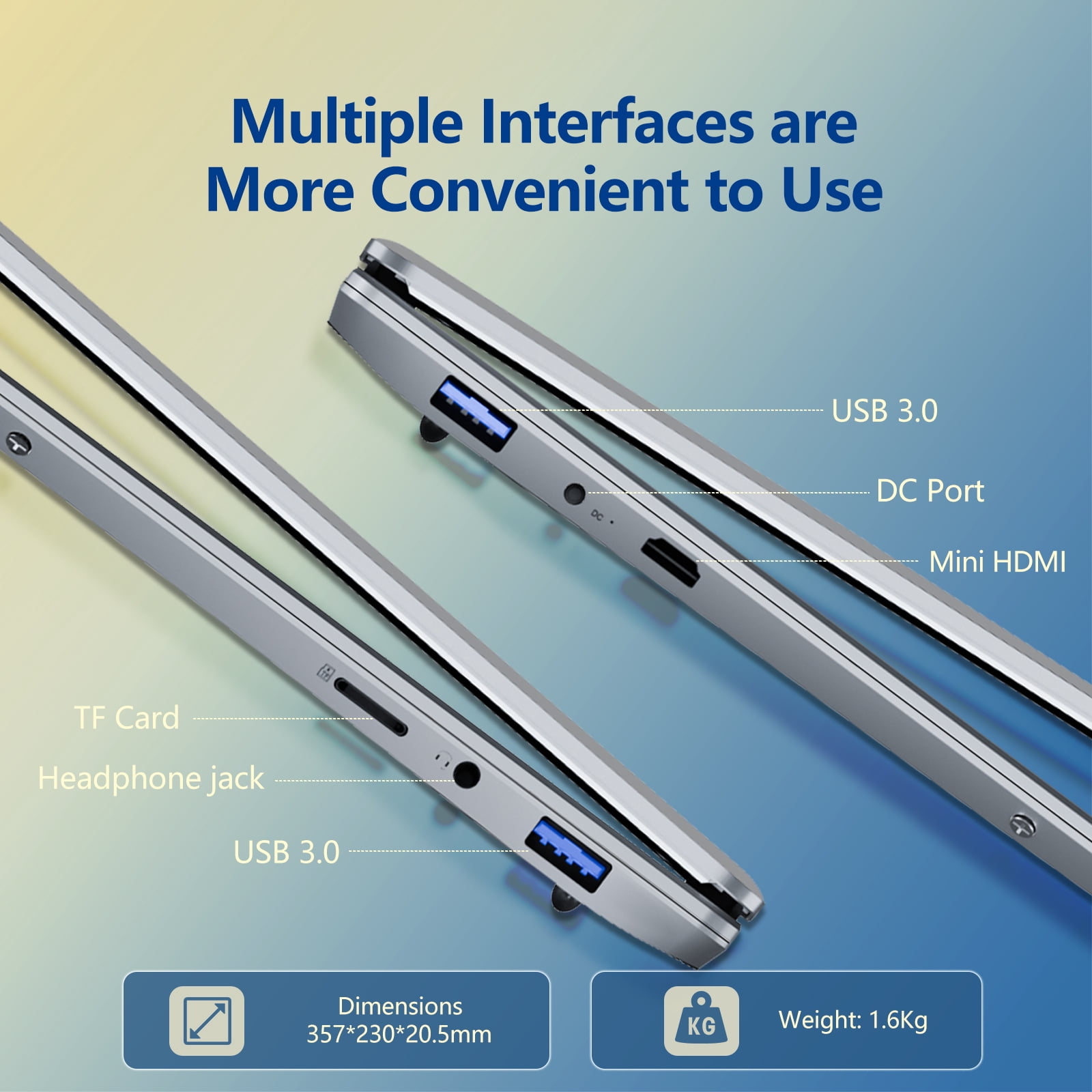 15.6 inch Laptop, Gaming Laptop i5 Processor, Laptop Computer with 16GB LPDDR4 512GB SSD, Silver Traditional Laptop Computers for Work & Study, 180° Angle Open, Dual-Band WiFi