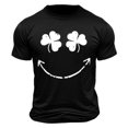 thumbnail image 1 of KIHOUT T-shirts de la Saint-Patrick pour Hommes, Manches Courtes d'Été, T-shirts à Imprimé Graphique Vert, Col Rond, en Solde, Taille S-2TG, 1 of 5