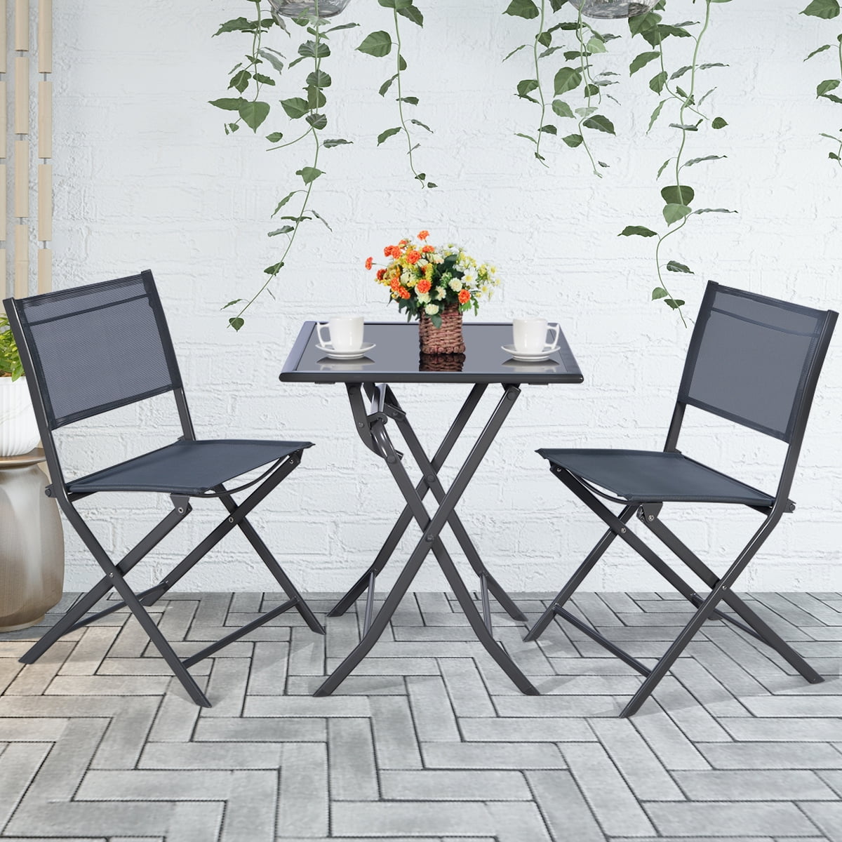 3 piece folding patio set