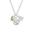 thumbnail image 2 of Delight Jewelry Goldtone Barrel with AB Clear Crystal Stars Spinner Let Things Go Fall Zoey Charm Necklace, 28", 2 of 4