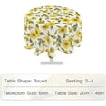 thumbnail image 2 of EWAYBY Round Tablecloth with Umbrella Hole and Zipper for Patio Garden (60" Round, Yellow), 2 of 6