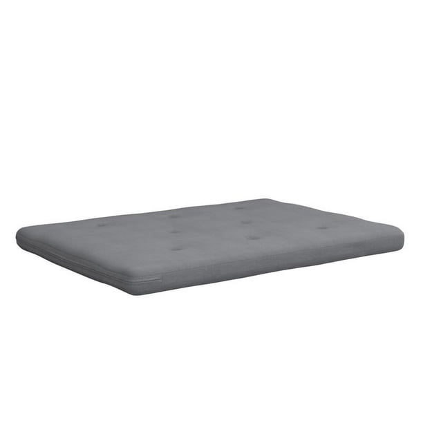 DHP Zadie 6" Thermobonded High Density Futon Mattress Full Size in Gray