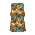 thumbnail image 2 of Rocae Colorful Hawaii Palms for Men's Workout Tank Top Men's Running Tank Top Dry Fit Athletic Workout Tank TopsX-Large, 2 of 9