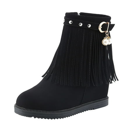 

Boots Women s Shoes Thick-soled Winter Snow Winter Tassel Pearl Ankle Short