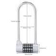 thumbnail image 2 of Cergrey Combination PAD-LOCK, Code Lock,Zinc Alloy U-shape Combination Digit Password Code Lock Extra Long Cabinet Door, 2 of 8