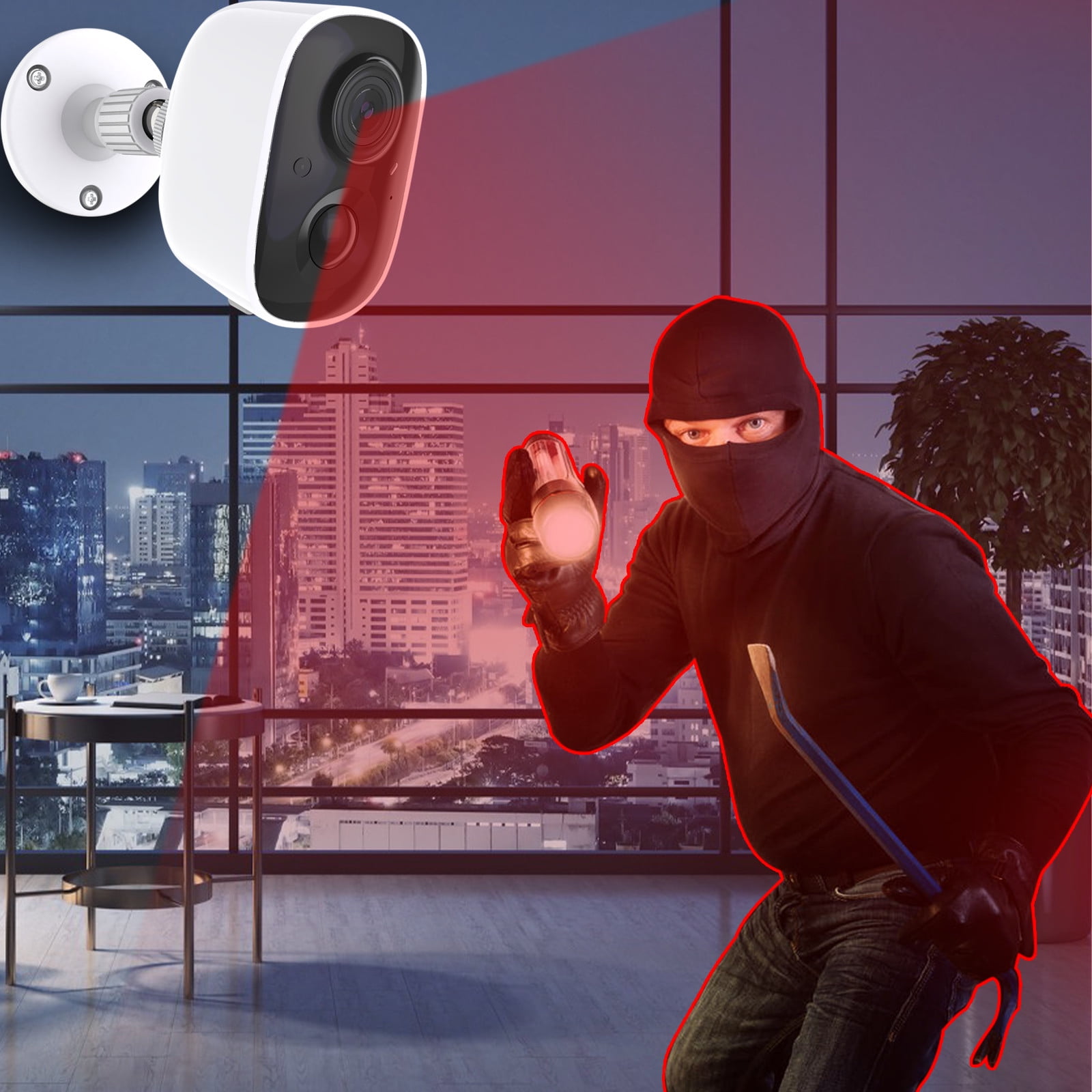 USSUMA 2022 Compact Indoor Plug In Smart Security Camera 1080p HD Video