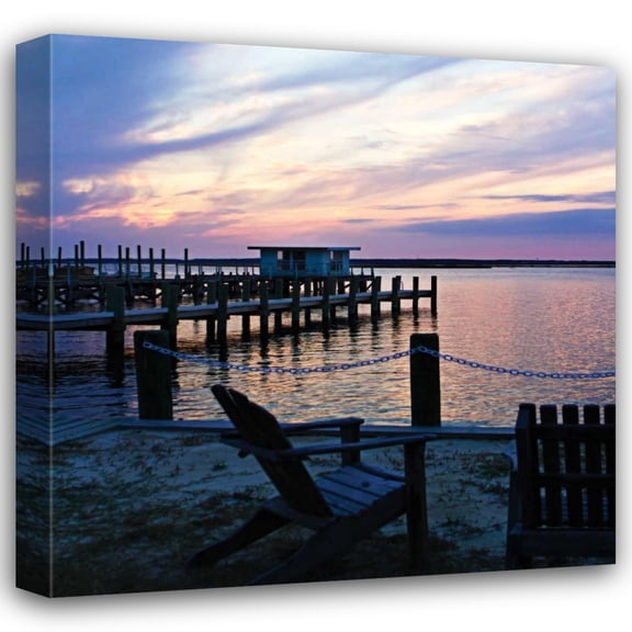 Alan Hausenflock 20x20 Gallery Wrapped Canvas Wall Art Titled - Dockside Park II
