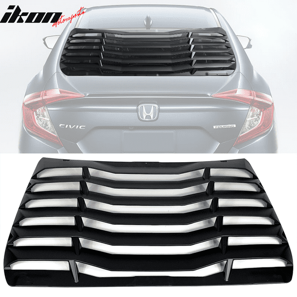 Ikon Motorsports Compatible with 1621 Honda Civic 4Dr IKON Rear Window