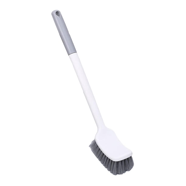 Escobilla de baño con gancho, mango ergonómico resistente, limpieza profunda, cepillo de limpieza ergonómico, cepillo de inodoro para el hogar