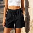 thumbnail image 5 of biudgviw Women's Sweat Shorts Elastic Waist Cargo Shorts Summer Casual Drawstring Shorts with Multi Pockets for Daily Wear, 5 of 7