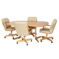 thumbnail image 4 of Caster Chair Company 5-Piece 42x[54/72] Caster Dining Set Wood Edge Laminate Table Top & Desert Chairs, 4 of 20