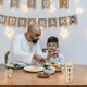 thumbnail image 5 of Decoración de madera Eid al Fitr | Adorno tallado con temática de Ramadán | En blanco para mensajes personalizados | Decoración de mesa de madera duradera | Utilería de escena de bricolaje | 15x6x2, 5 of 6