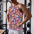 thumbnail image 5 of Daiia Skull daisy flower Printed Men's Quick Dry Fit Muscle Tank Top Slim-Fit Tank Workout Tank Top Lightweight Sports Tank Top-XX-Large, 5 of 7
