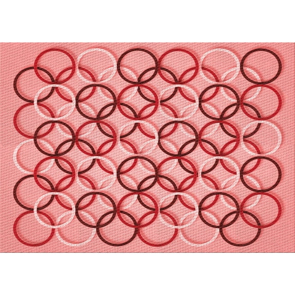 Ahgly Company Machine Washable Indoor Rectangle Transitional Pastel Pink Area Rugs, 2' x 3'