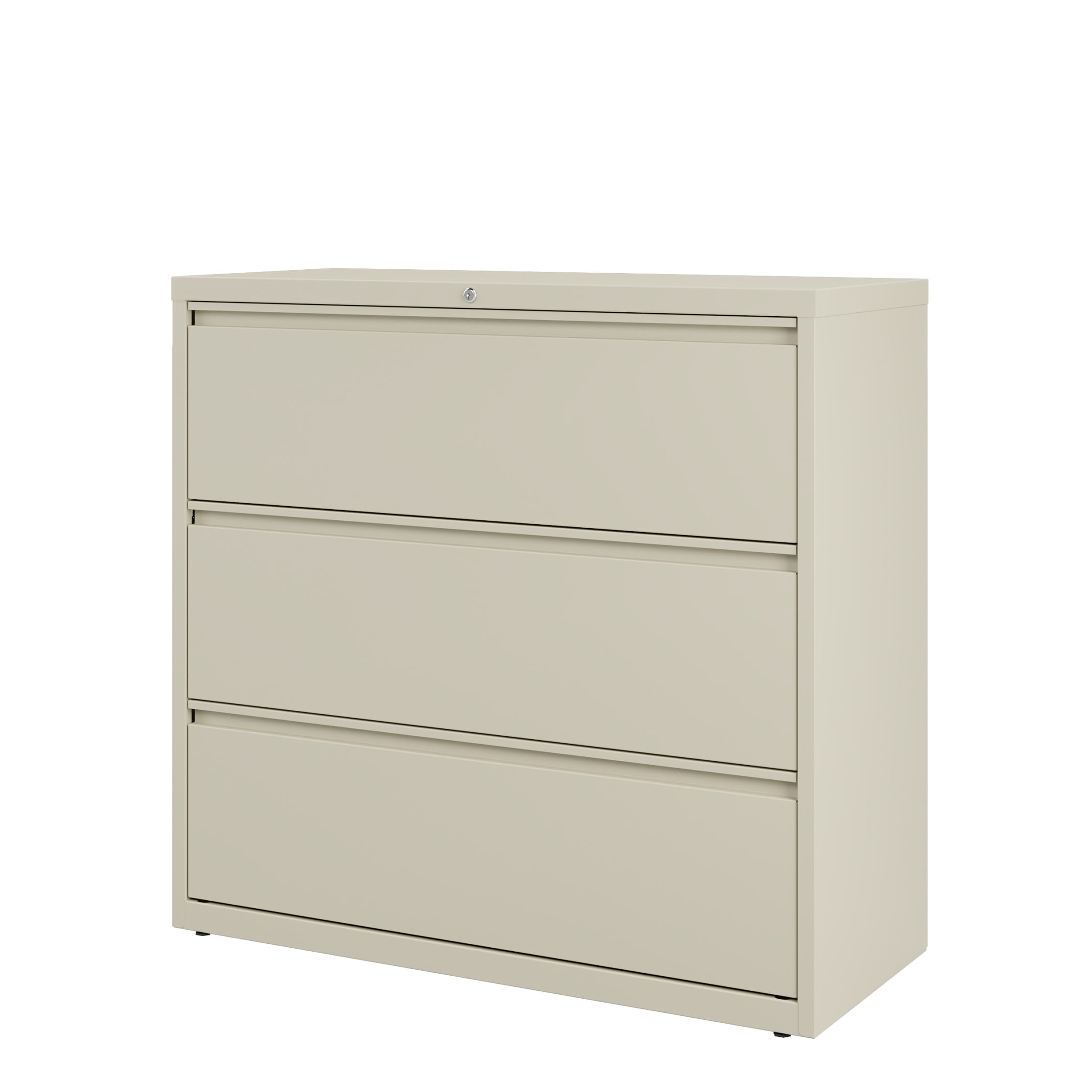 Hirsh 42 inch Wide 3 Drawer Metal Lateral File Cabinet for Home and Office, Holds Letter, Legal and A4 Hanging Folders, Putty