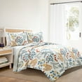thumbnail image 6 of Lush Decor Boho Botanical Floral Quilt 3 Piece Set Full/ Queen Yellow & Multi - Floral Bedding Set - Reversible Quilt - Flower Print - Scandinavian & Boho Bedroom Décor, 6 of 9