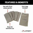 thumbnail image 2 of Lippert 2022114837 Picnic Popup Gazebo Wind Panels - 16' x 8', 2 of 9
