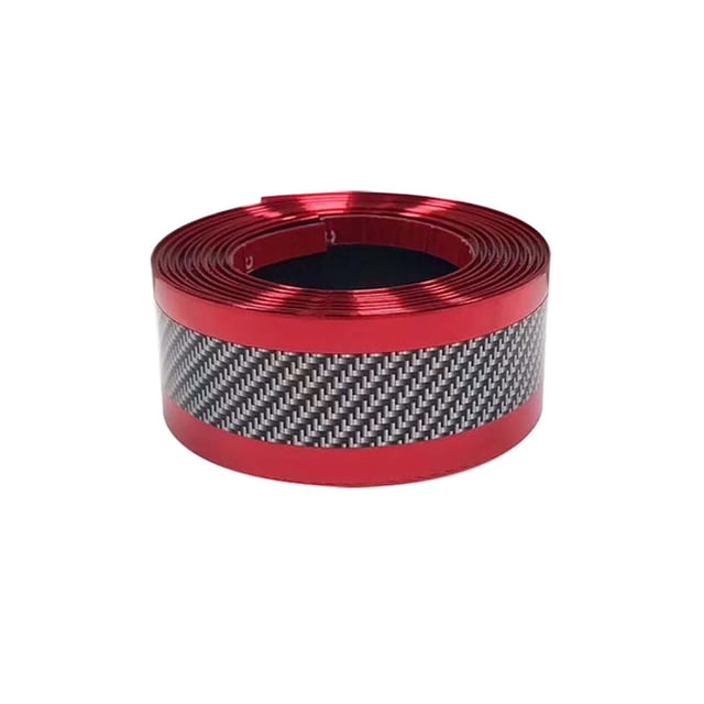 Rewenti Car Sticker Carbon Fiber Rubber DIY Door Sill Protector Guard Strip 3x100cm