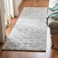 thumbnail image 4 of SAFAVIEH Glamour Pierce Floral Bordered Wool Area Rug, Light Blue/Ivory, 9' x 12', 4 of 9