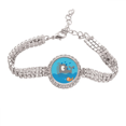 thumbnail image 1 of La ballena azul enorme Cartoon ilustrar Pulsera de tobillera de cadena de tenis, joyería de diamantes, 1 of 3
