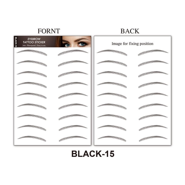 Pegatinas impermeables simuladas para cejas, pegatinas tatuadas para cejas, parches ecológicos para cejas perezosas