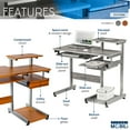 thumbnail image 4 of Complete Computer Workstation Desk, Woodgrain, 4 of 9