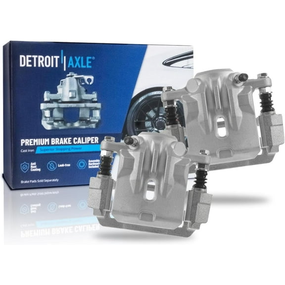 Detroit Axle - 2pc Rear Brake Calipers for 2006-2009 Subaru Outback Legacy Disc Brake Calipers with Brackets 2007 2008 Replacement