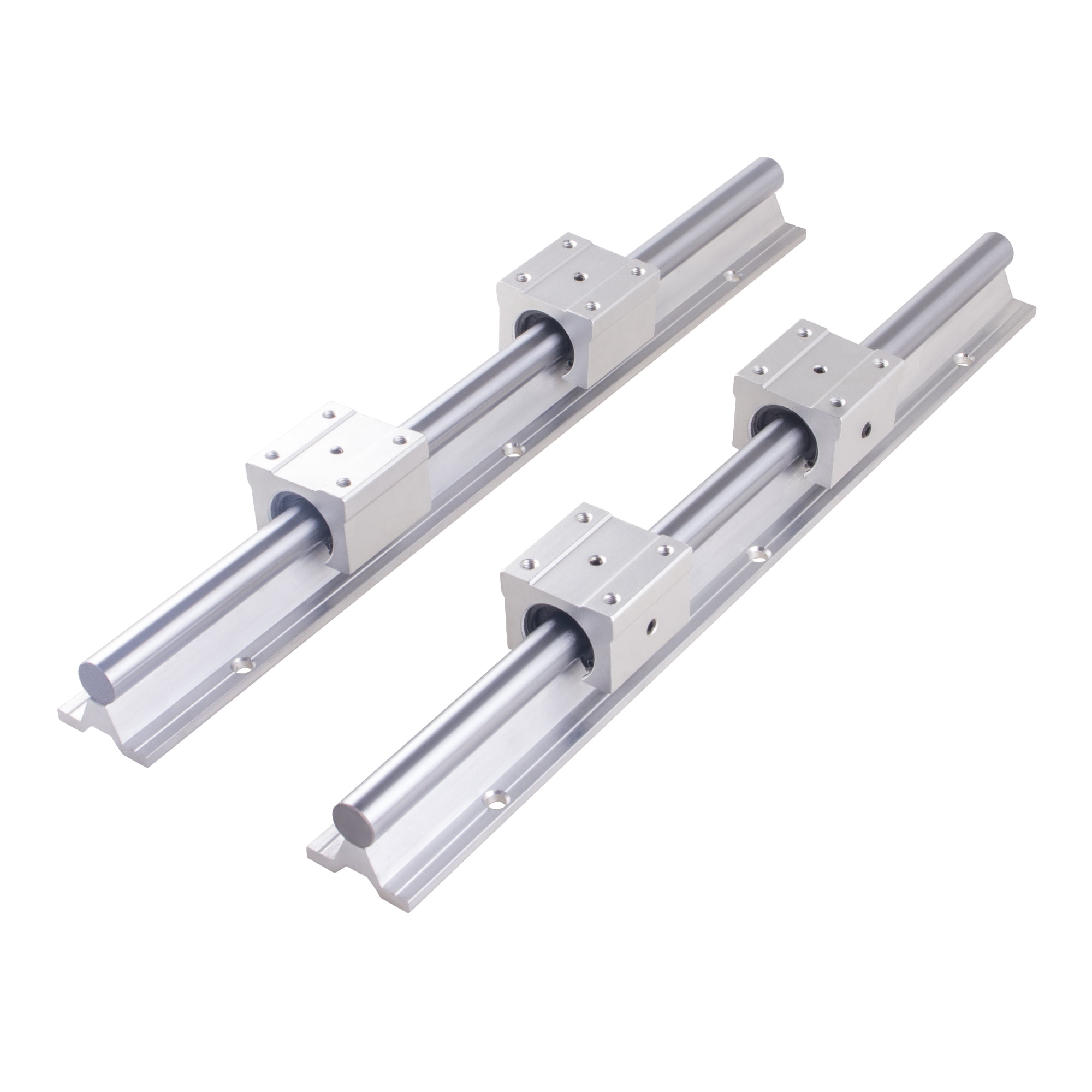 2X SBR20 20mm Linear Rail Guide Slide Shaft Rod Fully Supported 300-1500mm US 