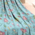thumbnail image 3 of Mermaid Sea Creature Pattern Blanket,Comfortable Soft Flannel Throw Blanket,All Season,Warm Lightweight Blankets for Sofa Bed Couch Living Room Chair,30"x40", 3 of 4