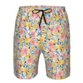 thumbnail image 4 of Naloa Watercolor Wildflowers Men's Beach Shorts, Surfing shorts, Swim trunks, Quick Dry Swim Trunks for Surfing Beach Fun - 3X-Large, 4 of 9