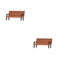 thumbnail image 4 of Transemion Hand Painted 1/64 Bench People Model Movie Props Miniature Layout Decor Beautifully Crafted Dioramas Micro Only Bench 2Set, 4 of 6