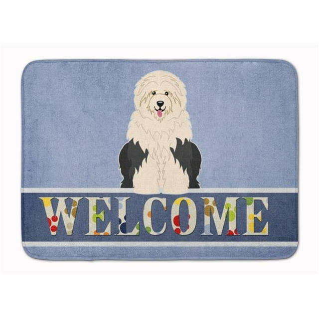 Carolines Treasures BB5677RUG Old English Sheepdog Welcome Machine Washable Memory Foam Mat