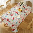 thumbnail image 6 of SASTYBALE Vinyl Tablecloth with Flannel Backing, Water-Proof Oil-Proof PVC Tablecloths Stain-Resistant Wipeable 60 x 102 Inch Rectangle Table Covers for Dining, Camping, Indoor and Outdoor, 6 of 7
