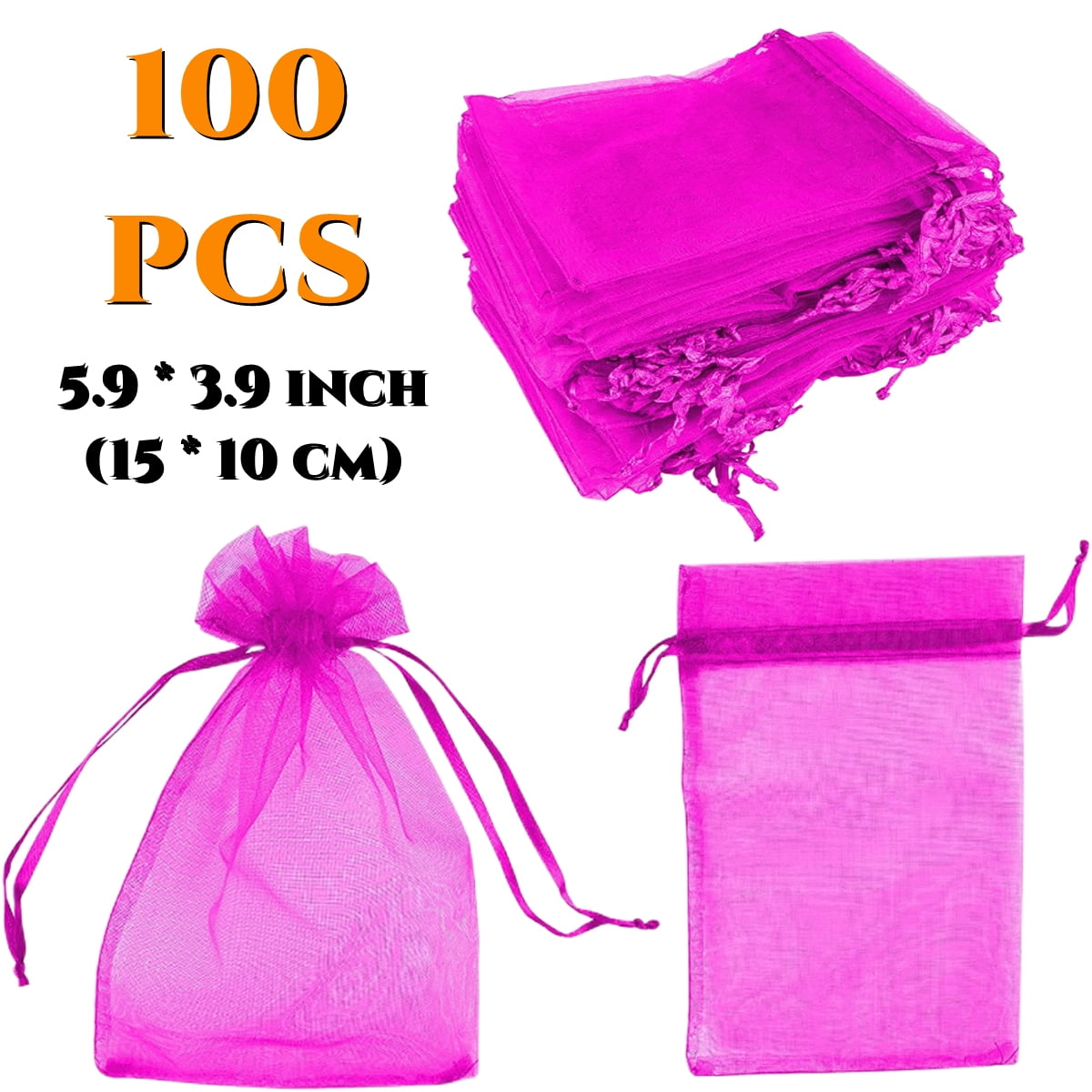 48 Organza DrawstRing Pouches Gift Bags Assorted Colors 4x5" AD 