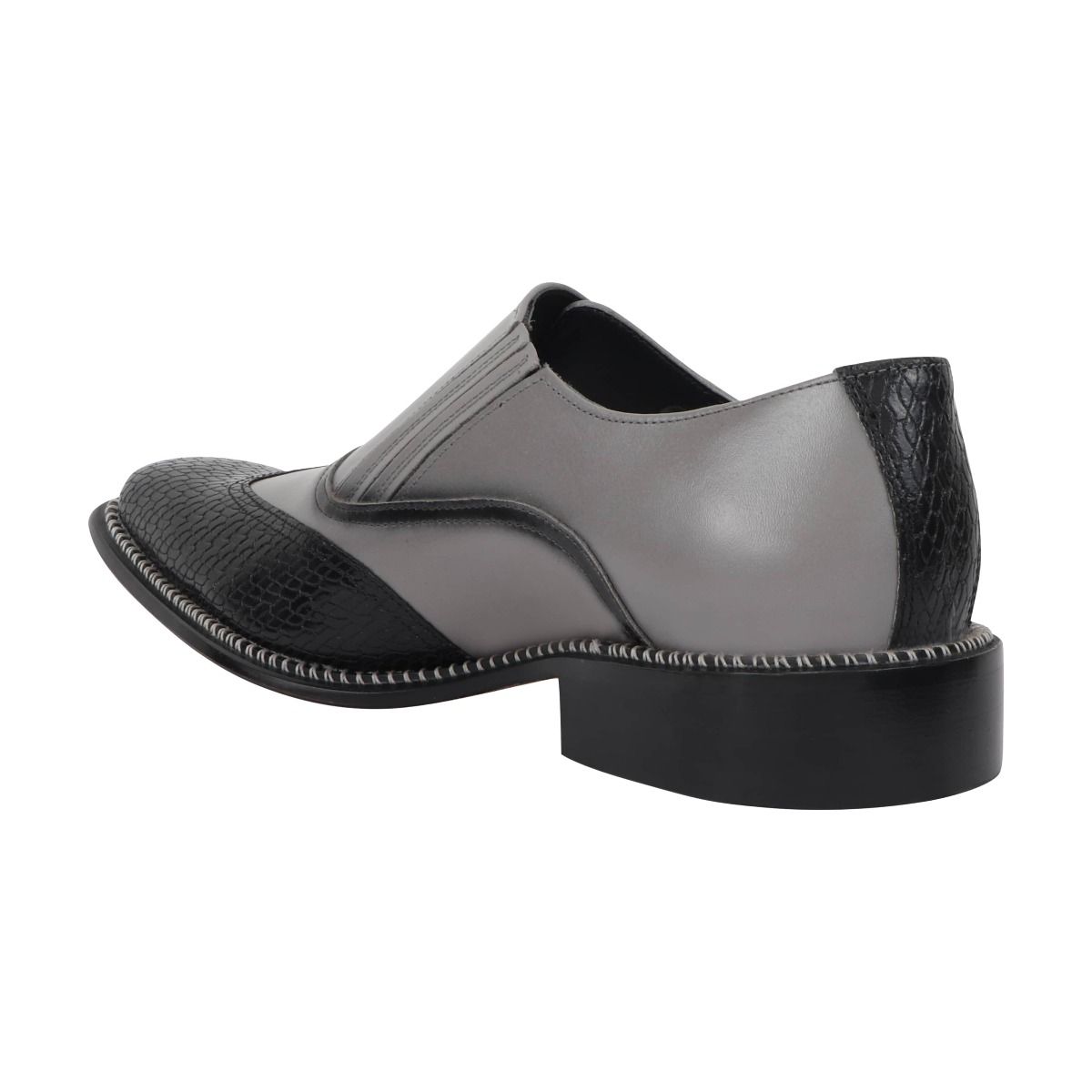 LIBERTYZENO Triple Monk Strap Slip-on Mens Leather Formal Wingtip Brogue Dress Shoes - image 3 of 8