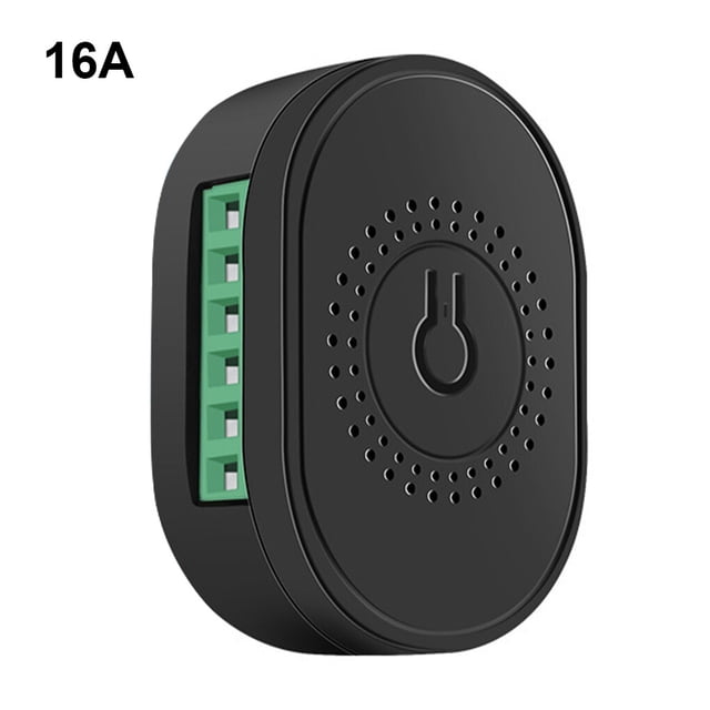 stanreset For Tuya Powered Smart WIFI Switch Module 2-Way Module Breaker Voice Control Black 16A 1Set