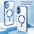 thumbnail image 3 of Entronix Magnetic Clear Case for iPhone 16 Plus, Slim Fit, Anti-Drop Shockproof, Blue, 3 of 5