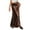 Coffee, variant on Mgmyaa Womens Straight Skirts Elastic Waist Drawstring Long Skirt Maxi Sheath Skirt