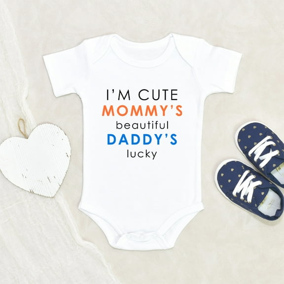 Newbabywishes - I'm Cute Mommy's Beautiful Daddy's Luckiest Baby Clothes for Boys and Girls