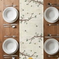 thumbnail image 4 of Table Runner 70 Inches Long for Kitchen Dining, Yellow Bees Gnomes Dresser Scarf Farmhouse, Dining Table Decorations for Wedding/Parties, Spring Floral Branches Sunflower 13 x 70 In, 4 of 8