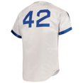 thumbnail image 3 of Men's Mitchell & Ness Jackie Robinson Gray Brooklyn Dodgers Cooperstown Collection Authentic Jersey, 3 of 3