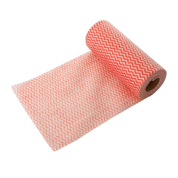 1 Microfiber Cleaning Cloth Roll, Reusable Paper Towels Washable Roll, Tear Away Microfiber Towels, Ultra Absorbent, Lint Free Dish Rags for Kitchen, Window, Car, Shop(Red,7.48x7.48")