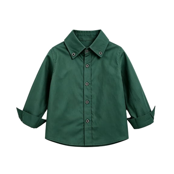 DJDLJWCJ Girls Long Sleeve Jacket Lightweight Casual Button Jacket Solid Color Outdoor Jacket Green Size 6M