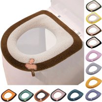 YgkuHd Toilet Seat Cover Pads, Cartoon Pattern Plush Thickened Toilet Seat Cover Universal All Season Washable Non Slip Soft Warm Cushion for Home Bathroom