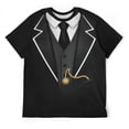 thumbnail image 3 of LAOLIUSN Men's Tuxedo Graphic T Shirt Funny Formal Costume Tee, Black Suit Print Party Shirt, Lightweight Short Sleeve Top,4XL, 3 of 7