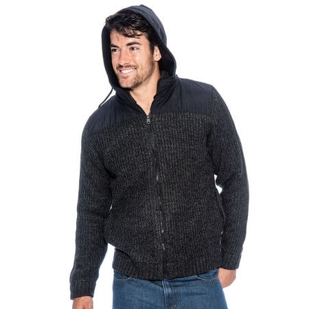 9 Crowns Essentials TR Men's Layer Look Hooded Sweater (Best Looking Mens Jackets)